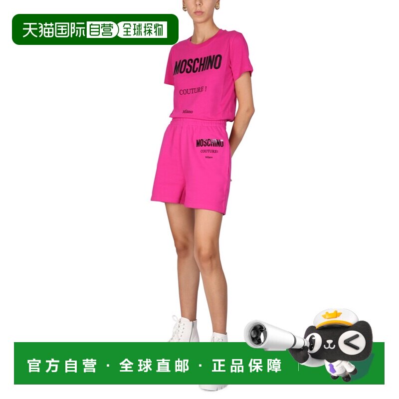MOSCHINO 女士短裤 033455284244 AW2022 粉红色 SHORTS WITH VIN图片