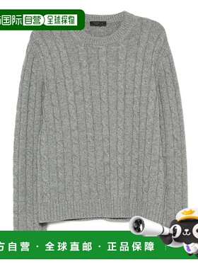 PRADA 男士针织毛衣 UMF11017T1F0031 AW2025 灰色 CASHMIRE羊绒