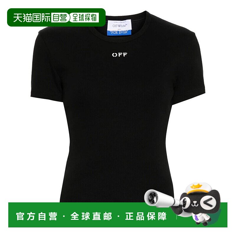 OFF-WHITE 女士T恤 OWAA065C99JER0051001 CO 黑色