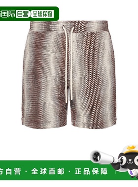 1h可退 潮奢 OAS 男士 Echo 暗红色网状短裤 501503休闲裤