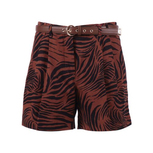 MAX MARA 女士短裤 6141026206002 CO 红色 腰带环短裤亚麻