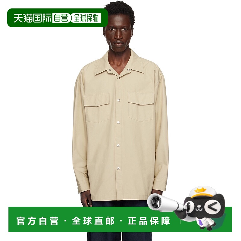 1h可退 潮奢 Wooyoungmi 吴阳米 男士 米色 Chest Pocket 衬衫 W2