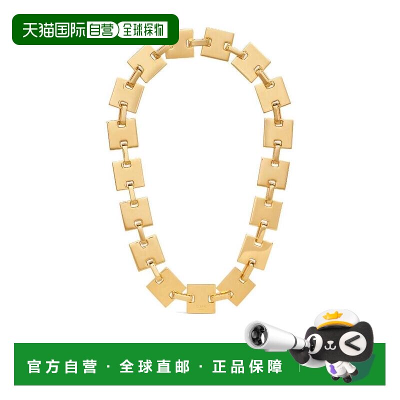 CELINE 女士项链 460GQ6BRA35OR AW2022 黄色 徽标方形项链