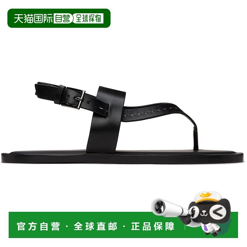 1h可退 潮奢 MaxMara 麦斯玛拉 女士 黑色 Thongstitch 凉鞋 2414