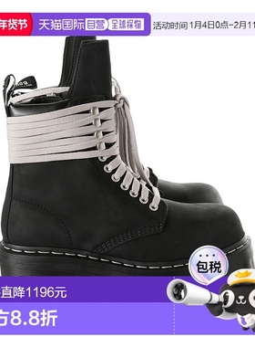 RICK OWENS 女士靴子 DW02E6813900109 AW2025 黑色厚底鞋女靴