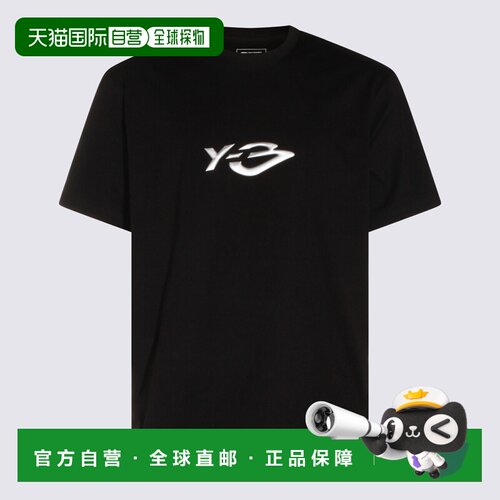 Y-3 男士T恤 KQ8579BLACK AW2026 黑色 Y-3 LIQUID LOGO SHORT SL