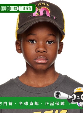 1h可退 潮奢 Mini Rodini 女童 棕色 & 黄色 Nessie 儿童棒球帽童
