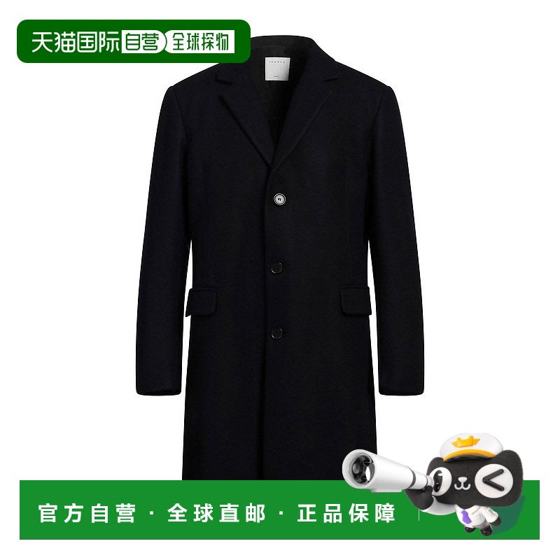 1h可退 潮奢 Sandro 男士 大衣 blue蓝色 舒适时尚羊绒