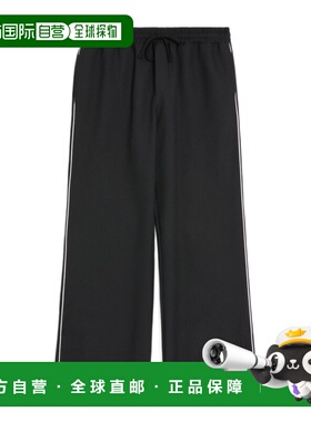 VALENTINO 男士休闲裤 VMD05JAYY0NO SS2026 黑色阔腿裤卫裤