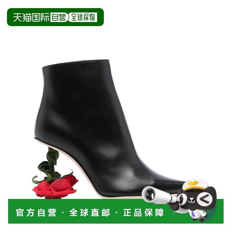 1h可退 LOEWE 女士靴子 L815285X70ROSE1100 SS2023 黑色短靴女靴