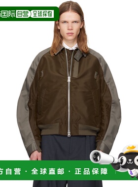 1h可退 潮奢 Sacai 男士 棕色 & 灰色 Cotton Chino & Nylon Twil