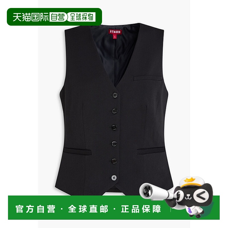 1h可退 潮奢 Staud 女士 Brett 斜纹布背心 5613685BLACK