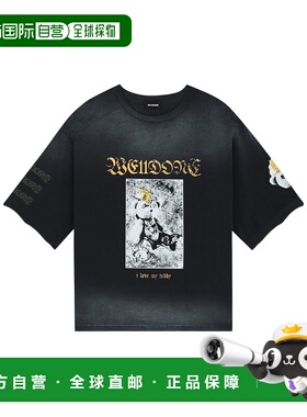 WE11DONE 男士T恤 WDTT125797UBK SS2025 黑色短袖