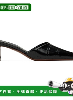 1h可退 潮奢 Jil Sander 吉尔 桑达 女士 黑色穆勒鞋 J15WP0063P4