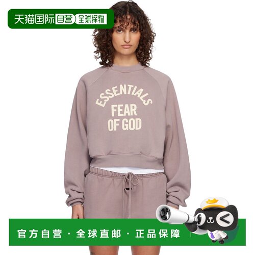 essentials fear of god 女士 紫色 Campus 90's Cropped Raglan