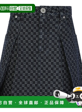 BALMAIN 女士半身裙 BF0LB902DD80SHZ AW2023 黑色a字裙