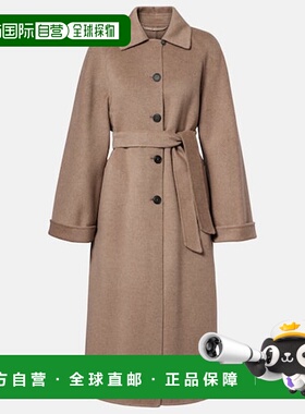 1h可退 潮奢 MaxMara 麦斯玛拉 女士 Centro 束带羊绒大衣
