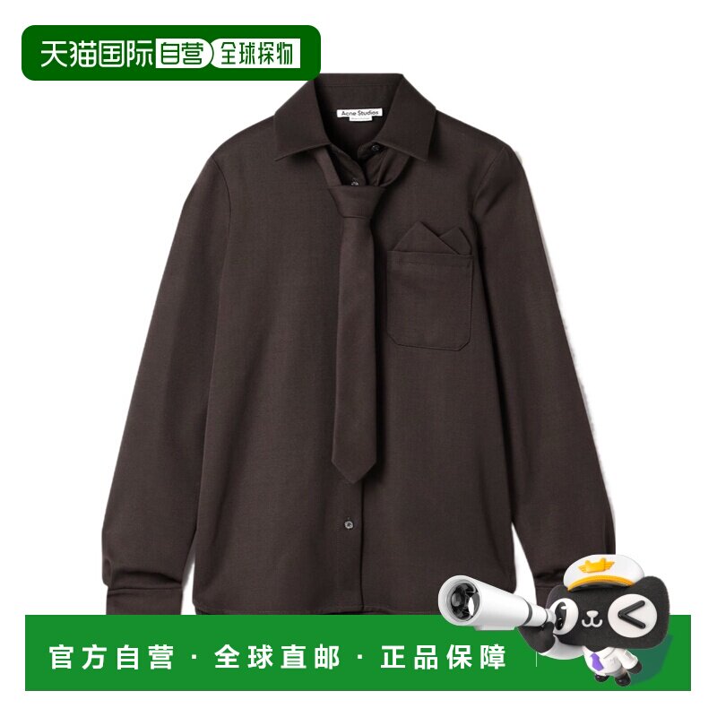 ACNE STUDIOS 女士衬衫 AC0746700 AW2025 黑色长袖通勤图片