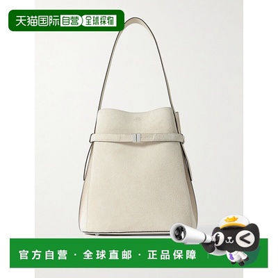 1h可退 潮奢 TOTÊME 女士 束带皮革饰边绒面革手提包 253WAL0048L