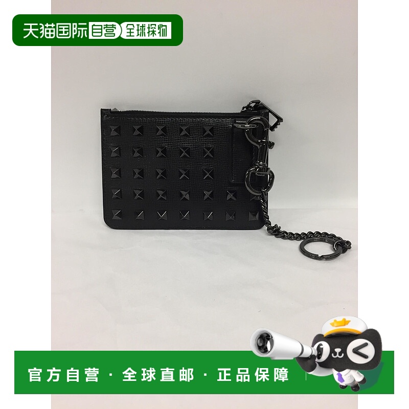 VALENTINO 男士钱包 WY0P0T14PWR0NO AW2021 黑色 铆钉卡包