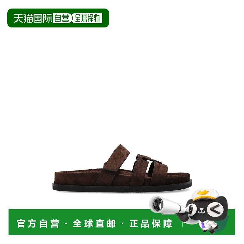 1h可退 TORY BURCH 女士拖鞋 1634810200 CO 棕色 Suede slides