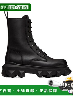 1h可退 奢淘 Valentino 黑色系带靴子 男 XY2S0F24JYC