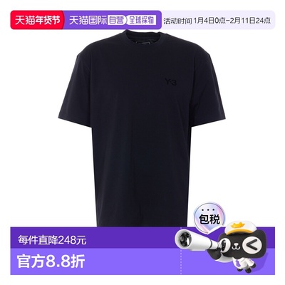 Y-3 男士T恤 KQ9783BLACK SS2026 黑色 REGULAR SHORT SLEEVES TE