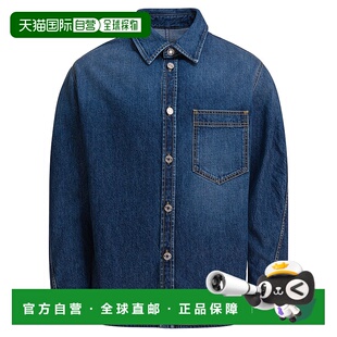 GIVENCHY 男士衬衫 BM615W516L401 AW2025 蓝色 Overshirt