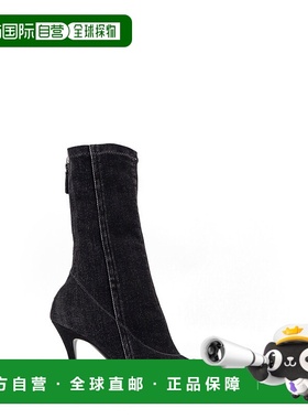 DIESEL 女士高跟鞋 Y03413P6078T8013 AW2024 黑色 尖头短筒靴