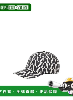 VALENTINO 男士帽子 WY0HDA10PBS0NI SS2022 黑色 徽标印花棒球帽