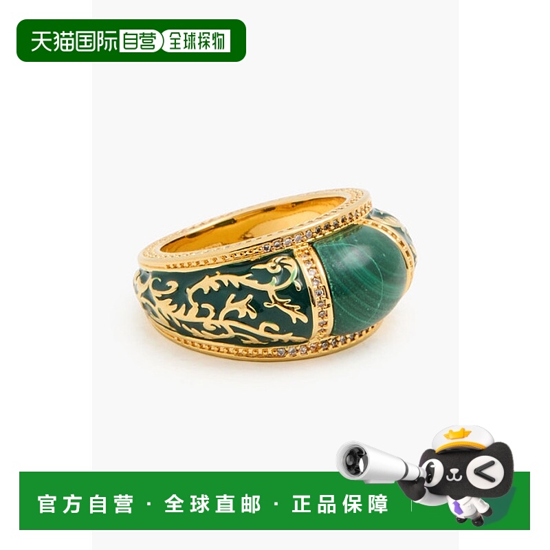1h可退 潮奢 ZIMMERMANN 女士 镀金水晶珐琅晶石镶嵌戒指 5217R24