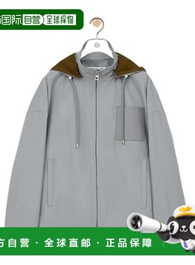 LOEWE 男士夹克 H526Y02WCO1130 AW2025 灰色 Cotton hooded jack
