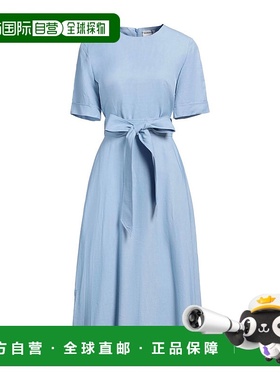 1h可退 潮奢 Parosh 女士 中长连衣裙 blue蓝色 舒适时尚