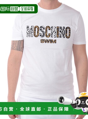 1h可退 MOSCHINO 男士T恤 V19032320WHITE SS2022 白色 徽标T恤