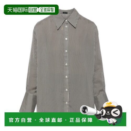 Anine Bing 女士衬衫 A0712280STR21WHITEANDBLACKMINISTRIPE长袖