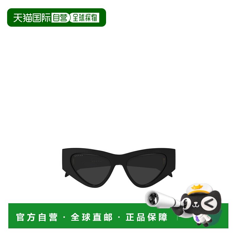 GUCCI 女士眼镜 GG2019S001 SS2026 黑色 全框太阳镜