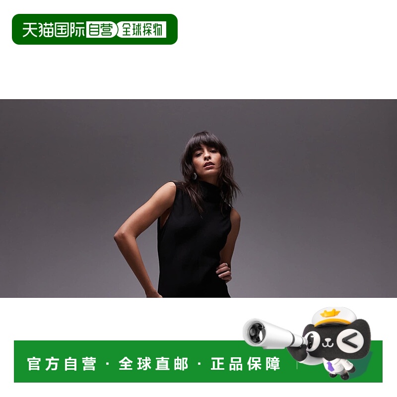 1h可退 潮奢 Arket 女士 ARKET 斜线剪裁低腰斗篷背长款连衣裙(黑