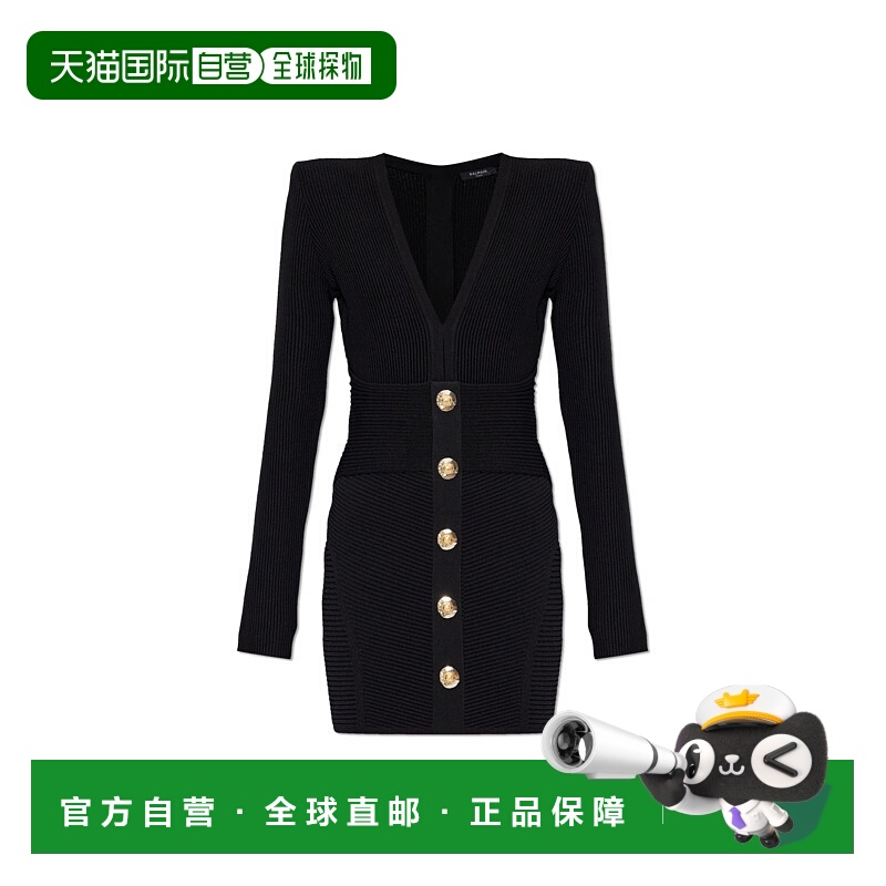 1h可退 BALMAIN 女士连衣裙 FF1R9327KI510PA AW2025 黑色