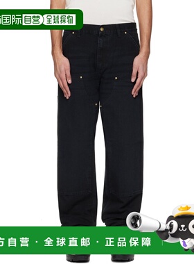 1h可退 潮奢 CARHARTT WIP 男士 黑色 Double Knee 长裤 I036274