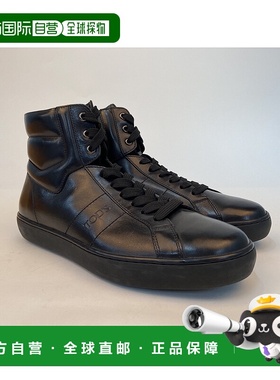 TOD'S 男士运动鞋 XM0UN0K640RUSB999 AW2024 黑色 高帮系带休闲