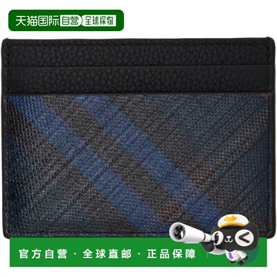 Burberry 巴宝莉 男士 海军蓝 Tall Check 卡包 8111128