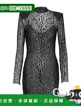 BALMAIN 女士连衣裙 FF1R9329VI270PA AW2025 灰色 长袖连衣裙