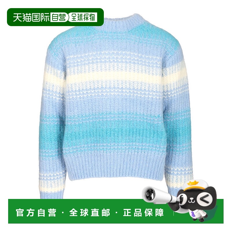 1h可退 KENZO 男士针织毛衣 FF65PU7653CG63 AW2025 浅蓝色 Strip