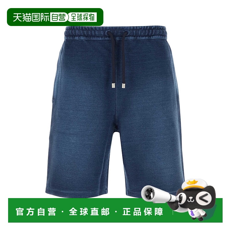 1h可退 潮奢 LOEWE 罗意威 男士 牛仔蓝色弹力棉质百慕大短裤 H52