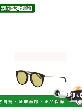 GUCCI 男士太阳镜 GG0320S002 SS2022 黄色 飞行员太阳镜古驰眼镜