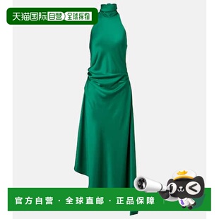 潮奢 Simkhai 女士 Monica 不对称缎面中长连衣裙