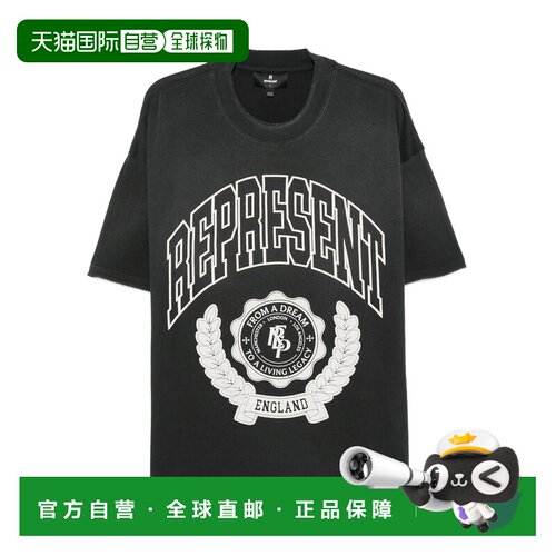 Represent 男士T恤 MLM10017004 SS2026 黑色 短袖T支付后1h可退