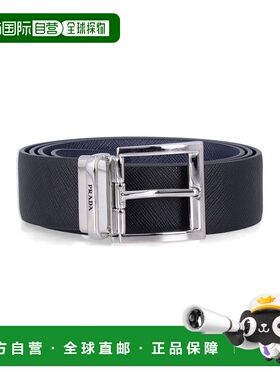 PRADA 男士腰带 2CC004053F0RD7 AW2026 黑色 Reversible saffian
