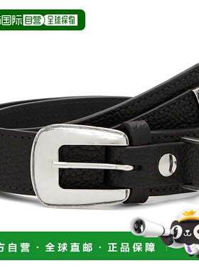 1h可退 潮奢 Lemaire 女士 黑色 Minimal Western 腰带 AC1181LL1