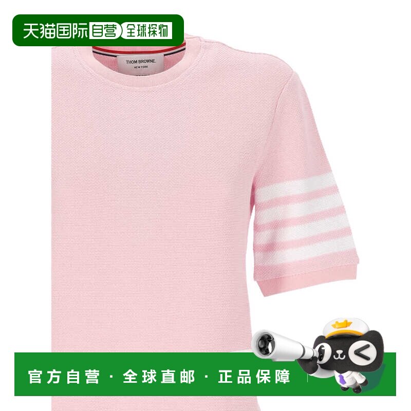 THOM BROWNE 女士T恤 FJS222AJ0248680 SS2026 粉红色短袖